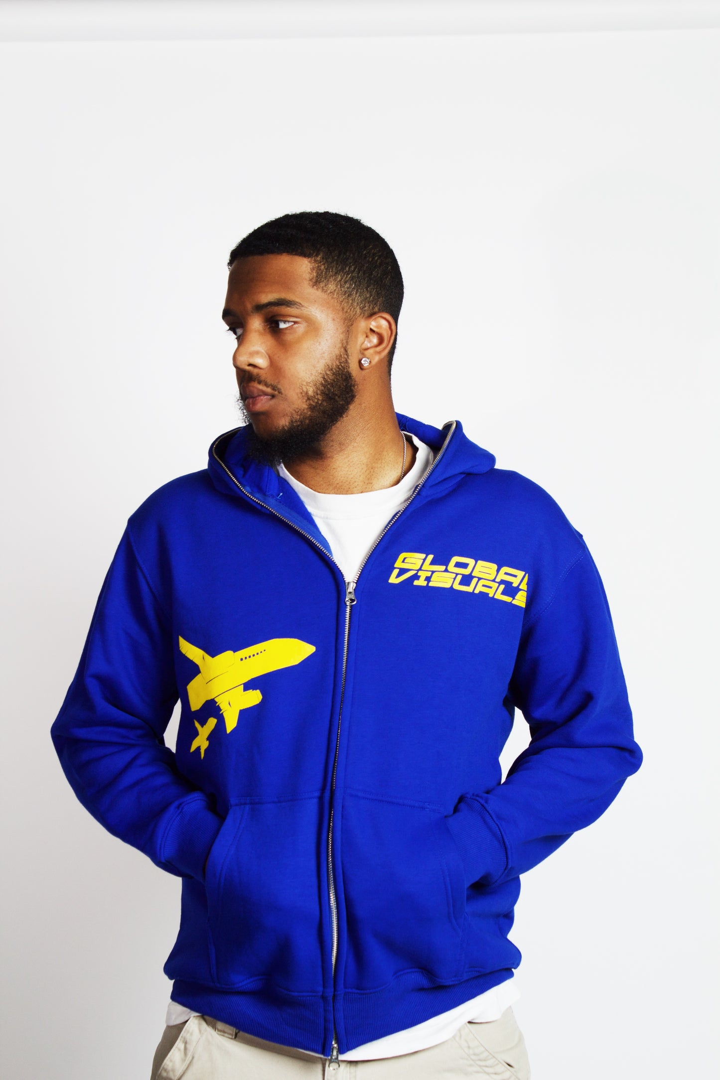 Blue Full Zip Hoodie